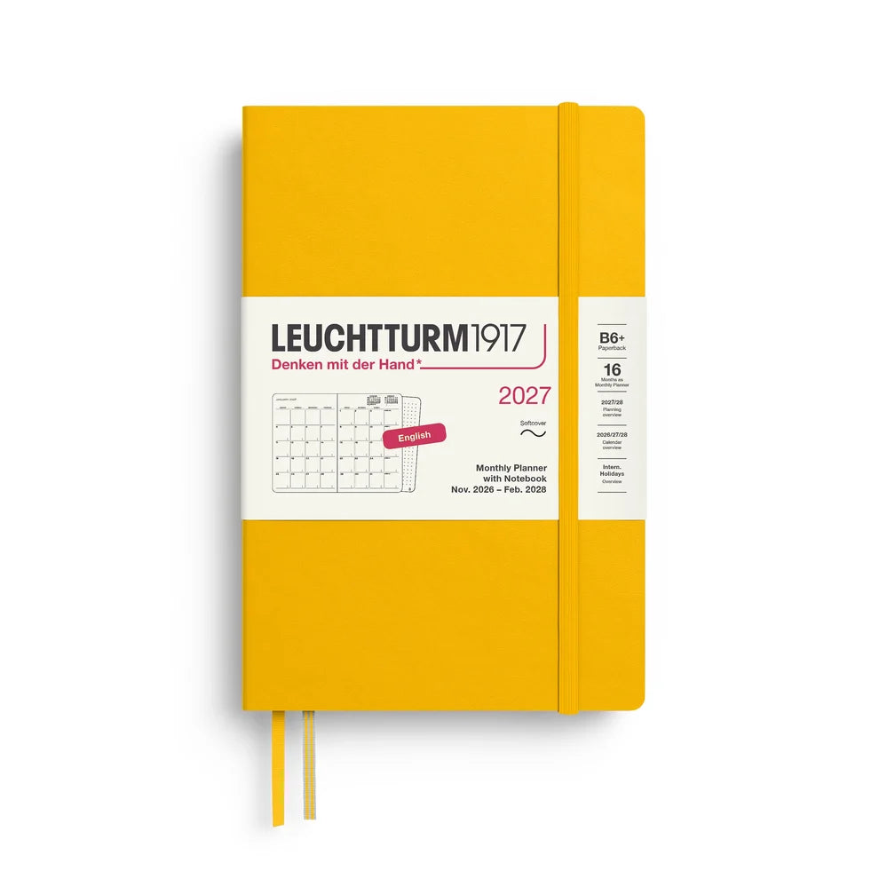 Leuchtturm1917 2027 B6+ Softcover Monthly Planner with Notebook - Sunflower