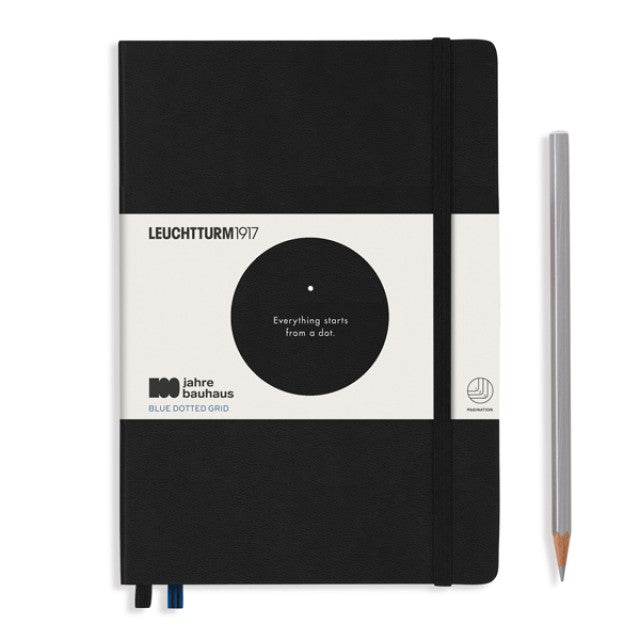 LEUCHTTURM1917 Bauhaus 100 Notebook Medium (A5), Hardcover, 251 Numbered Pages - Black