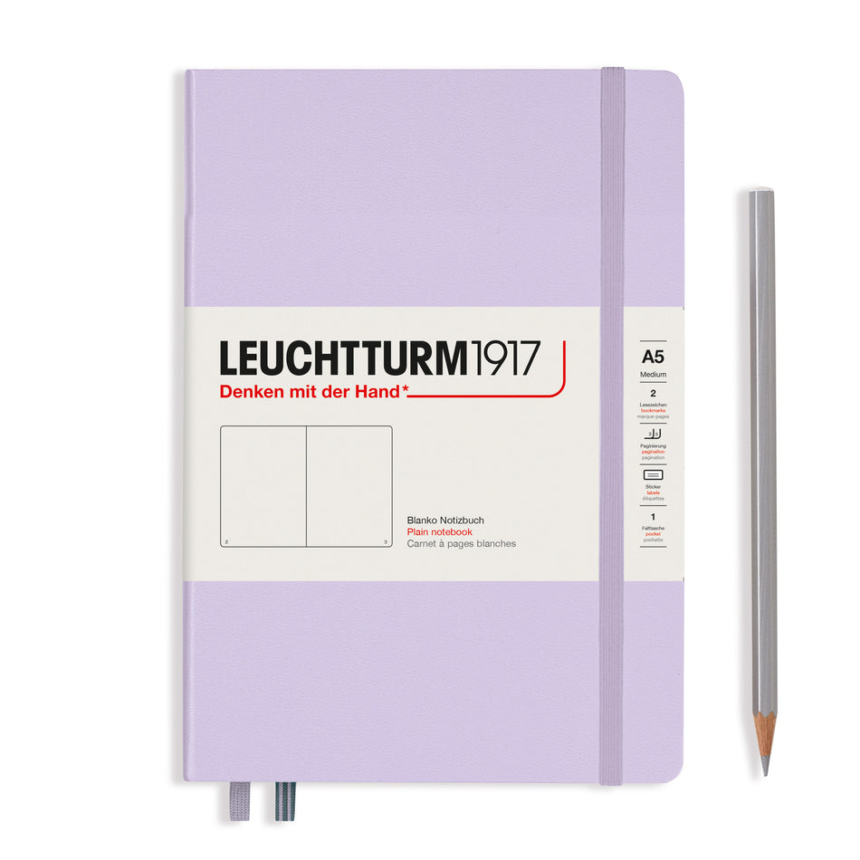 LEUCHTTURM1917 Notebook Hardcover Medium (A5), 251 pages, Plain - Lilac Purple