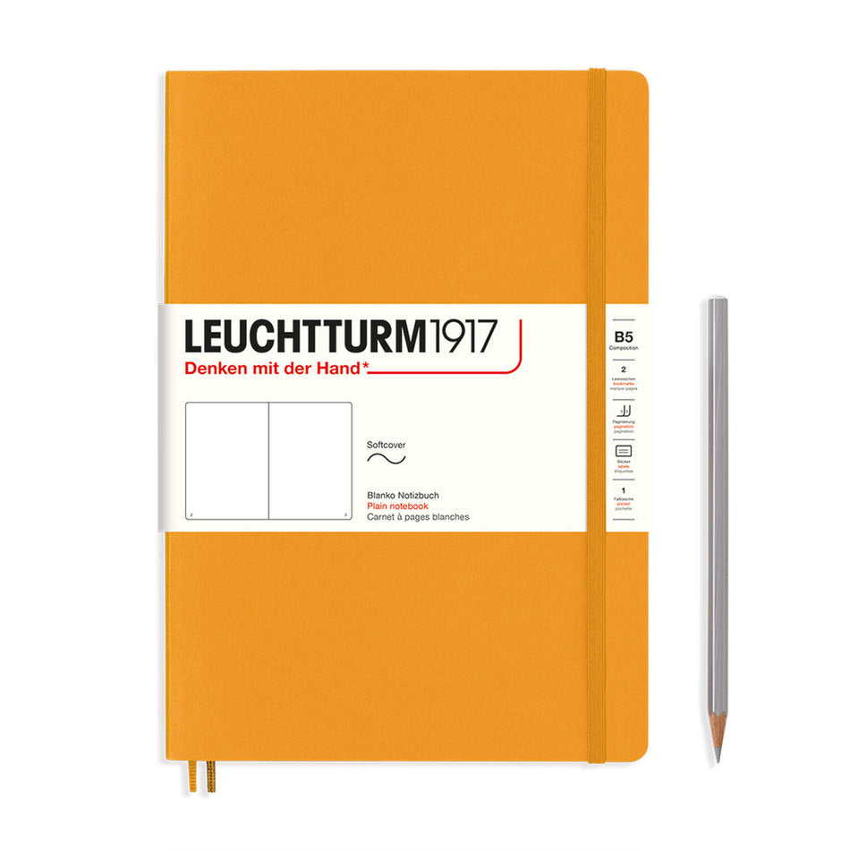 LEUCHTTURM1917 Notebook Composition (B5) Plain, Softcover, 123 Numbered pages - Rising Sun