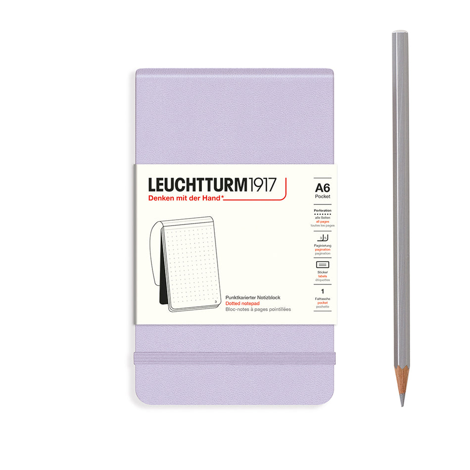LEUCHTTURM1917 Notebook Hardcover Pocket (A6), Dotted, 184 pages - Lilac Purple