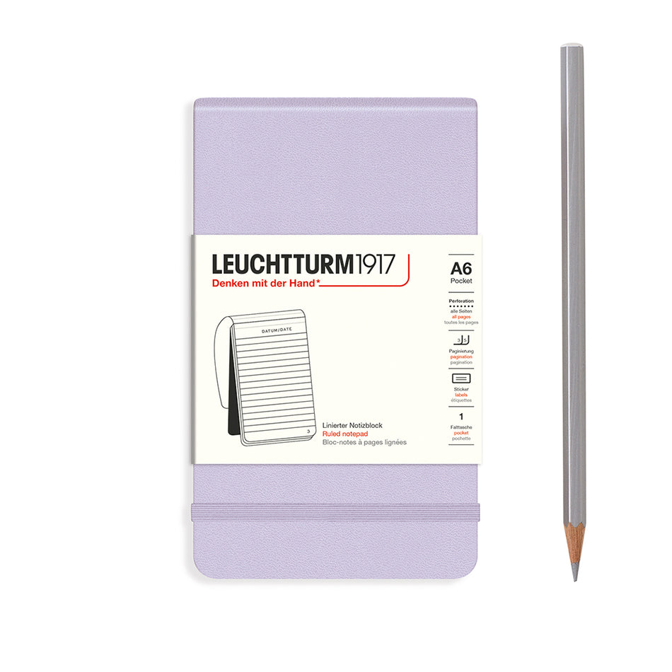 LEUCHTTURM1917 Notepad (A6), 184 p., ruled - Lilac Purple