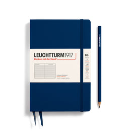 LEUCHTTURM1917 Notebook Hardcover Paperback (B6+), Ruled, 123 pages - Navy Blue