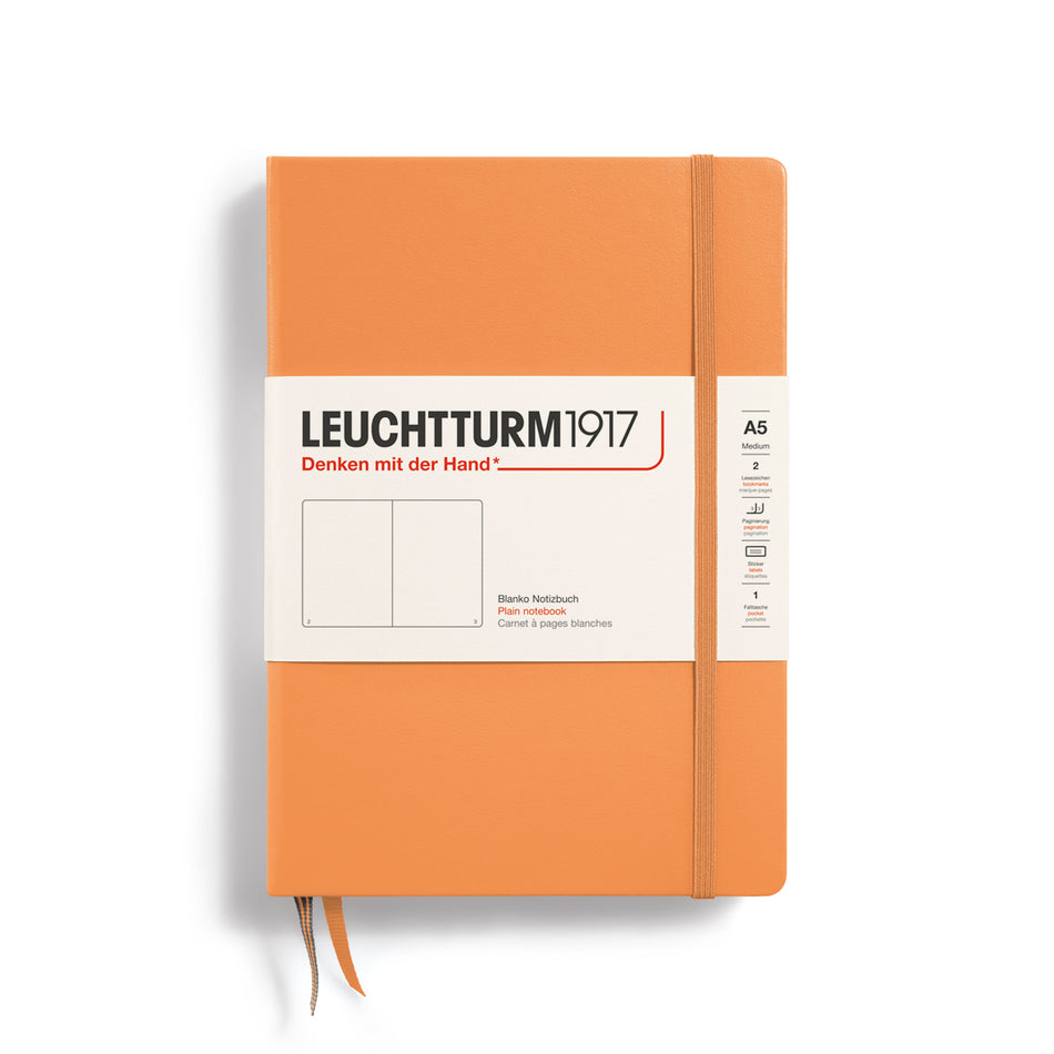 LEUCHTTURM1917 Notebook Hardcover Medium (A5), 251 Pages, Plain - Apricot
