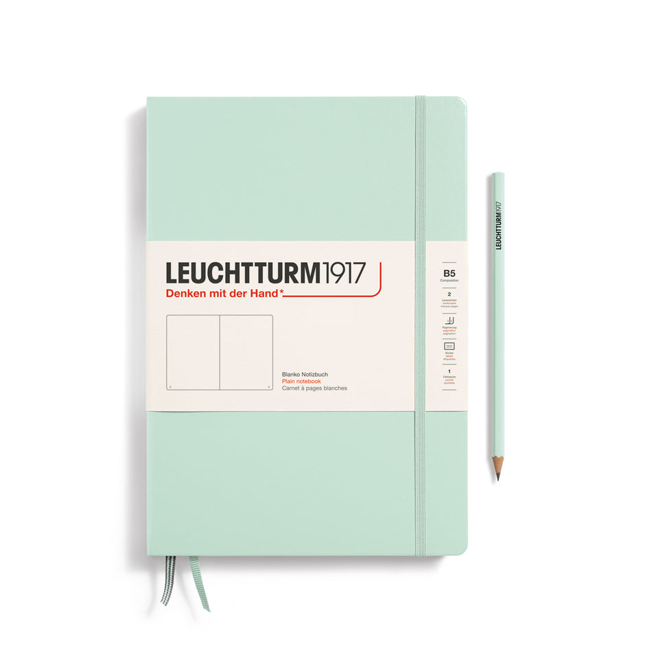 LEUCHTTURM1917 Notebook Hardcover Composition (B5), Plain, 219 pages - Mint Green