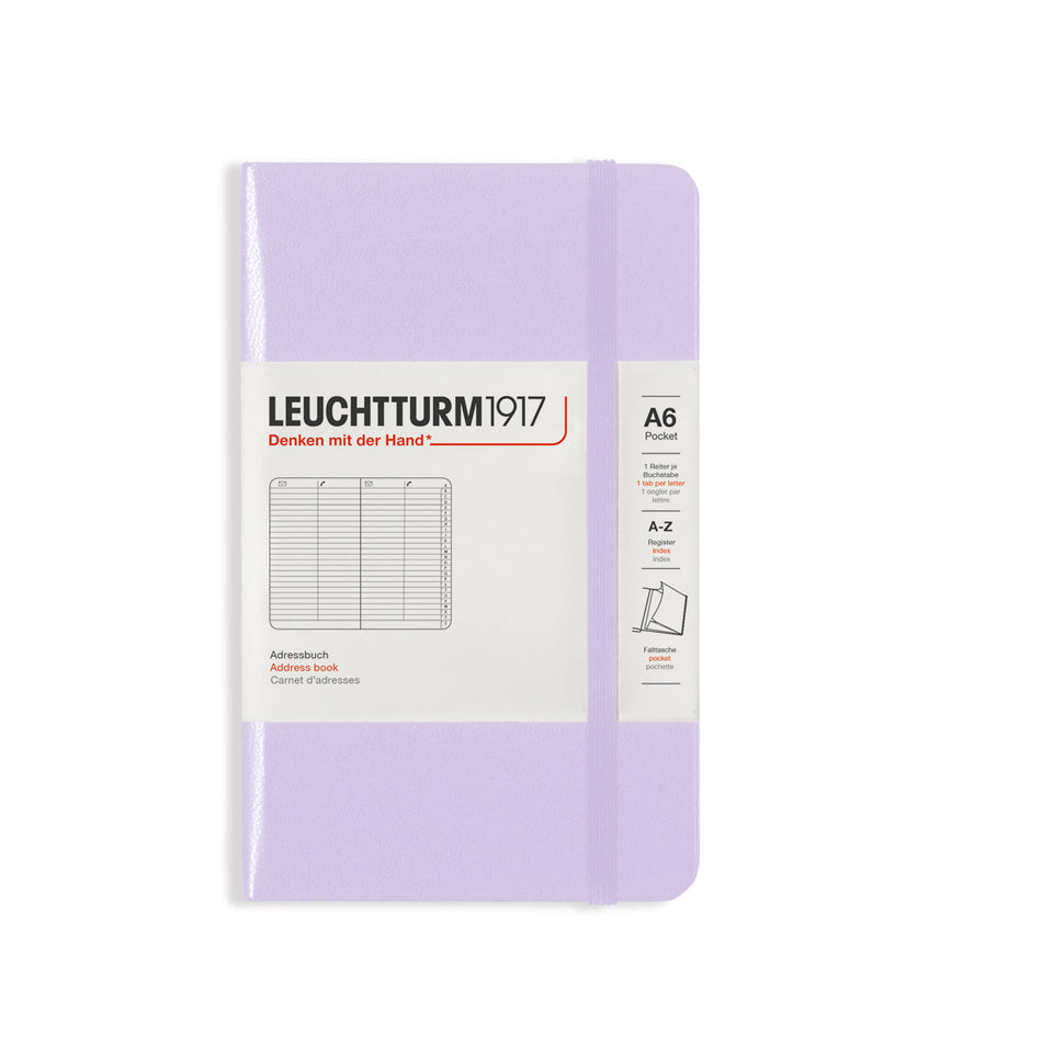 LEUCHTTURM1917 Address book, Pocket (A6), Hardcover - Lilac