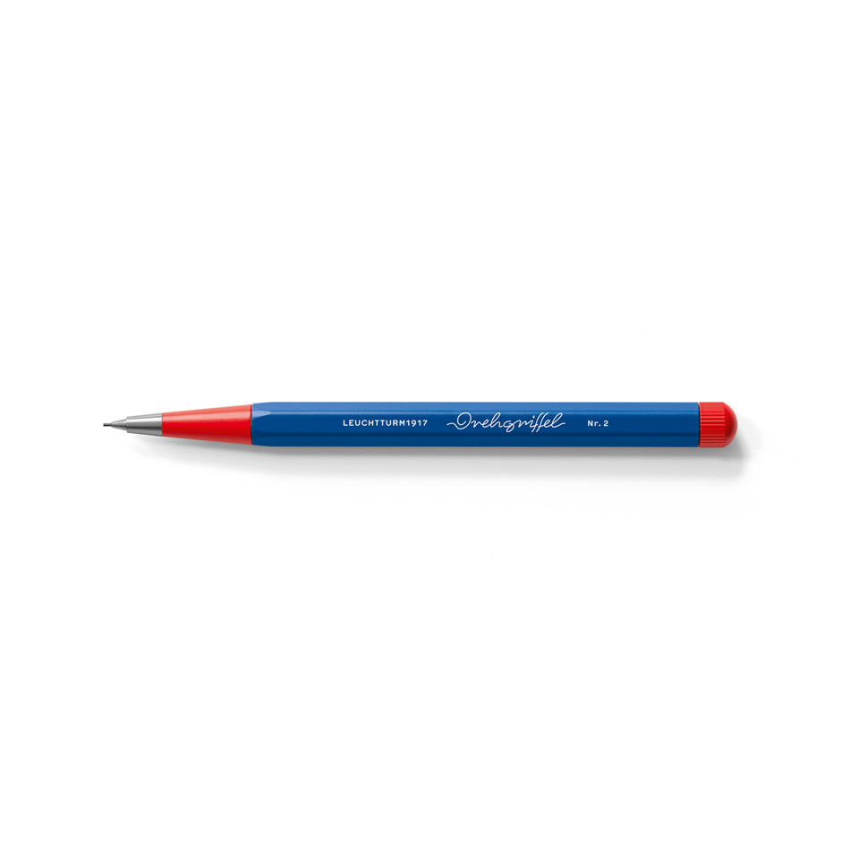 LEUCHTTURM1917 Drehgriffel Nr. 2, Mechanical Pencil, HB Graphite (0.7mm) - Royal Blue with Red