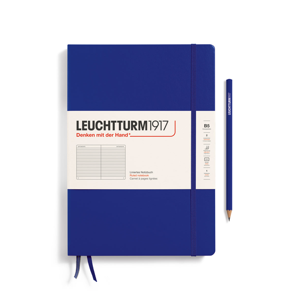LEUCHTTURM1917 Composition (B5), 219 p., ruled - Ink Blue