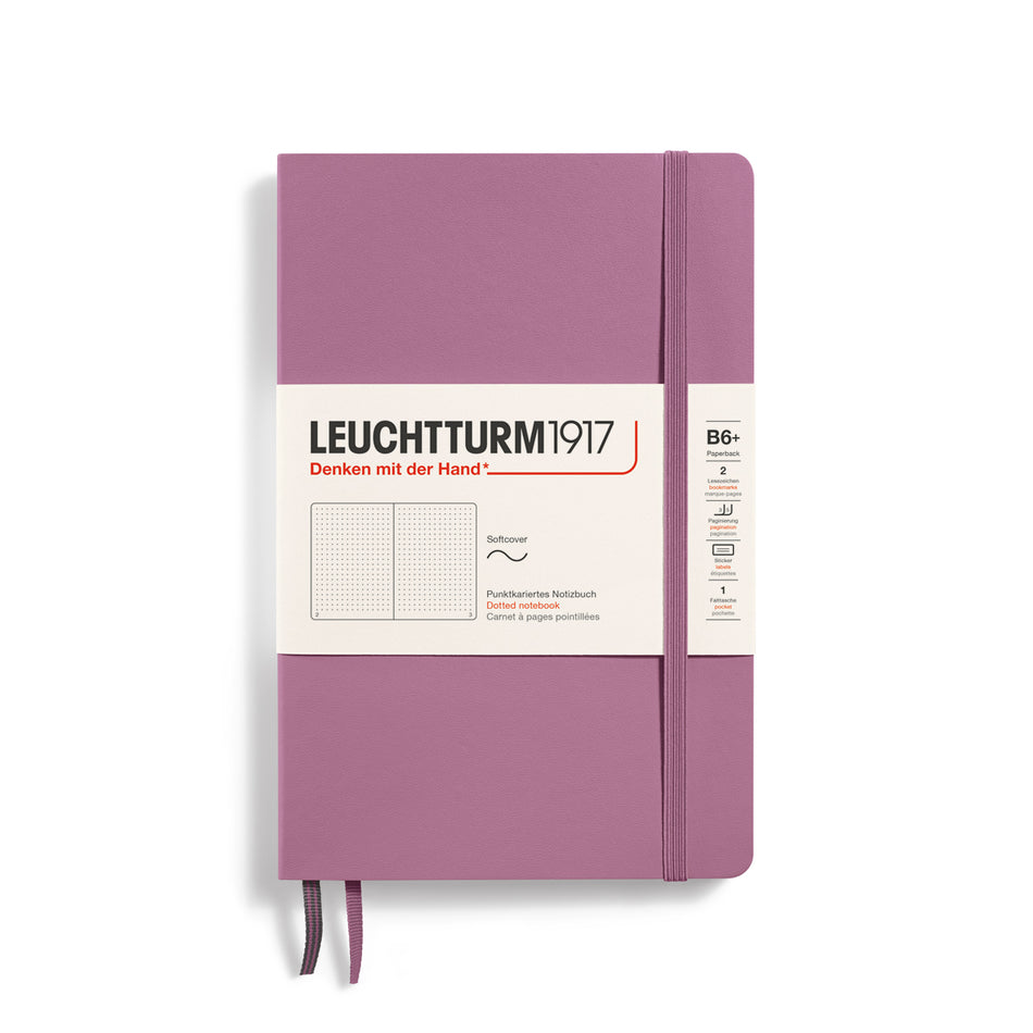 LEUCHTTURM1917 Notebook Softcover Paperback (B6+), 123 pages, dotted - Dusty Rose