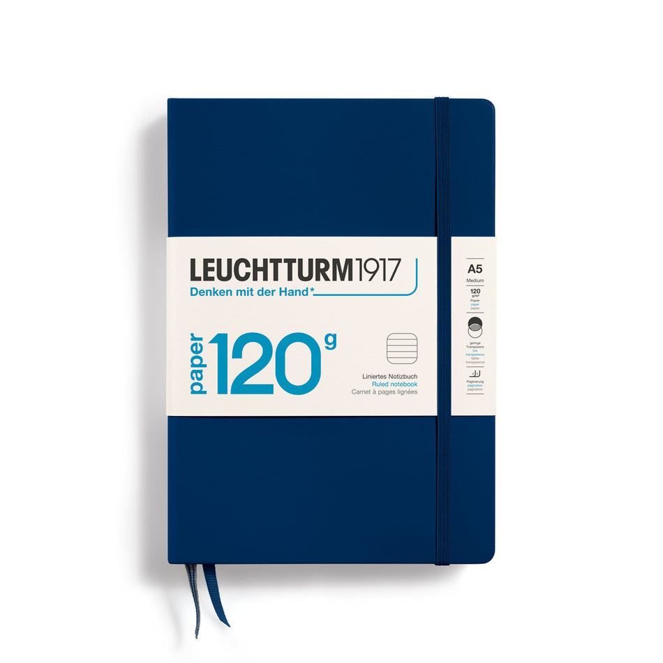 LEUCHTTURM1917 Notebook 120g Edition Medium (A5), 230 pages, Lined - Navy Blue