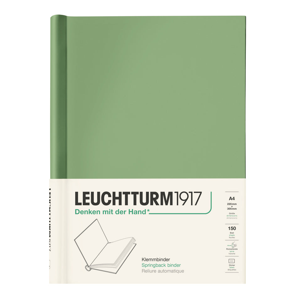 LEUCHTTURM1917 Springback Binder PEKA A4, maximum, 150 pages, Sage Green