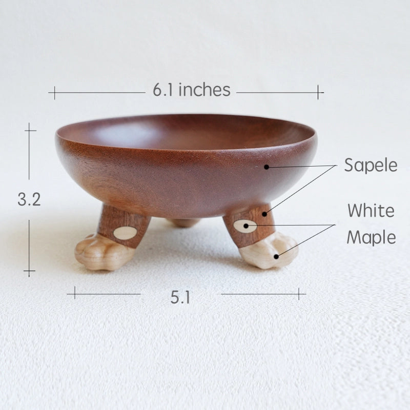Senser Woodcraft Three Paws Wooden Tray - Thumbnail 5