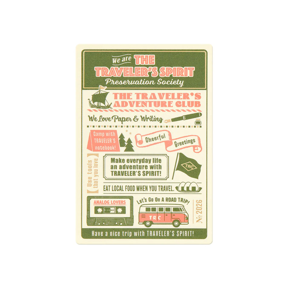 TRAVELER'S Notebook Passport Size Refill - 2026 Plastic Sheet