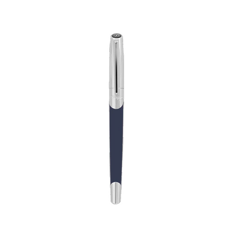 S.T. Dupont Defi Millennium Silver And Navy Blue Rollerball Pen