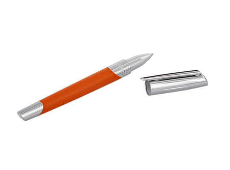 S.T. Dupont Defi Millenium Silver And Matte Orange Rollerball Pen