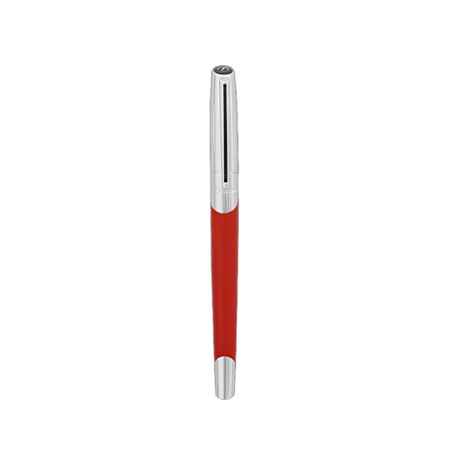 S.T. Dupont Defi Millennium Silver And Matte Red Rollerball Pen