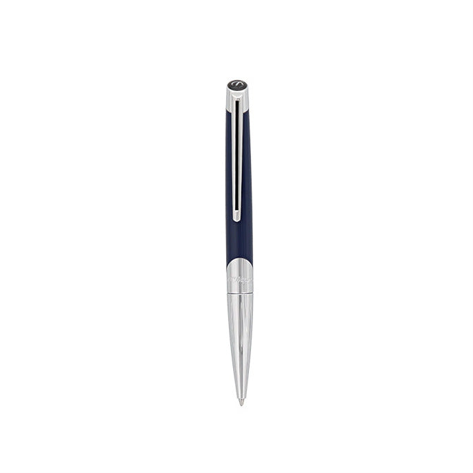 S.T. Dupont Defi Millennium Silver And Navy Blue Ballpoint Pen