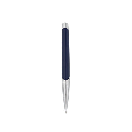 S.T. Dupont Defi Millennium Silver And Navy Blue Ballpoint Pen