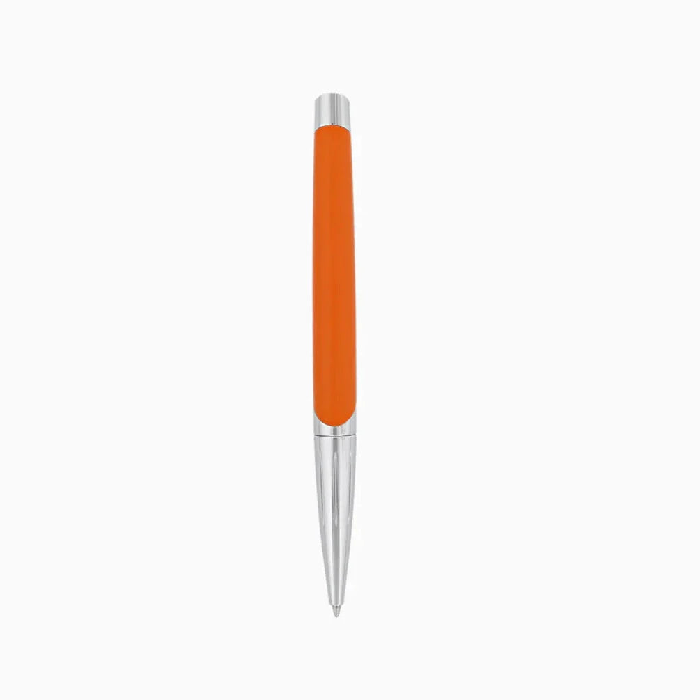 S.T. Dupont Defi Millenium Silver And Matte Orange Ballpoint Pen