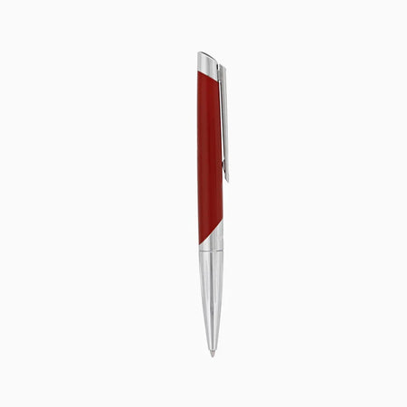 S.T. Dupont Defi Millennium Silver And Matte Red Ballpoint Pen