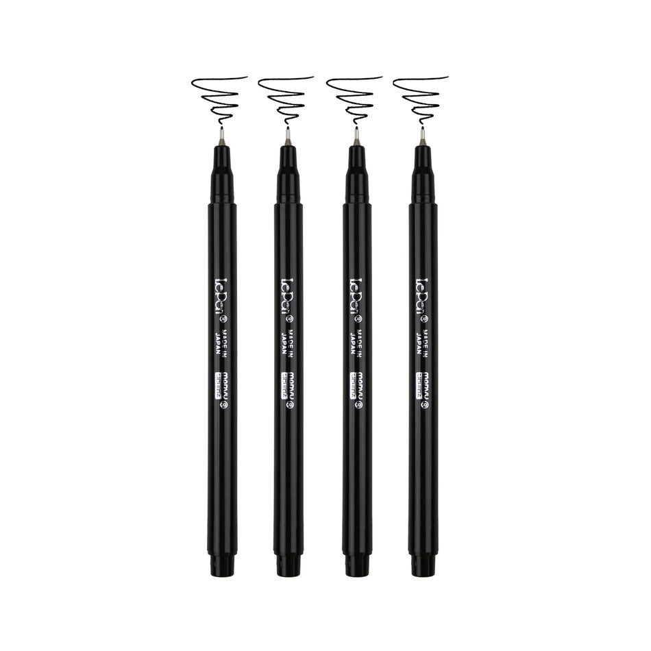 Le Pen Fine Felt Tip Marker Set - Black Set (4 Piece)