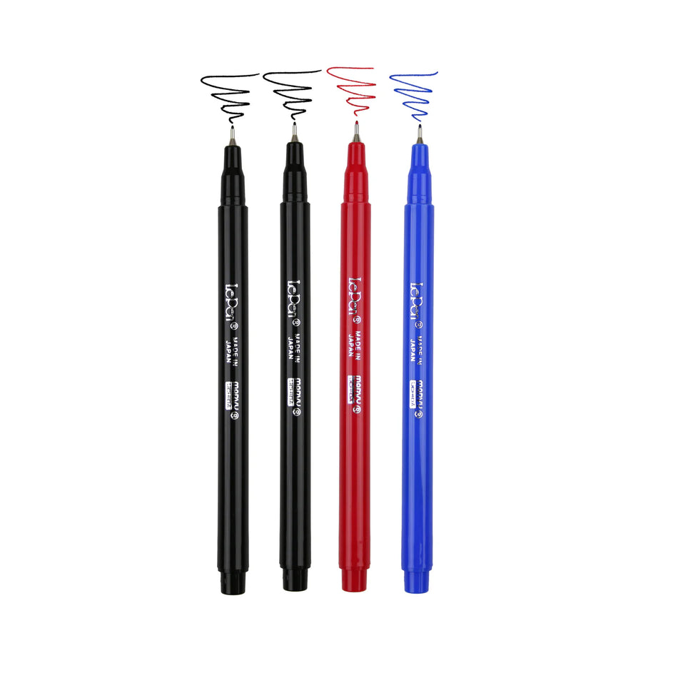 Le Pen Fine Felt Tip Marker Set - Basic Set (4 Piece)