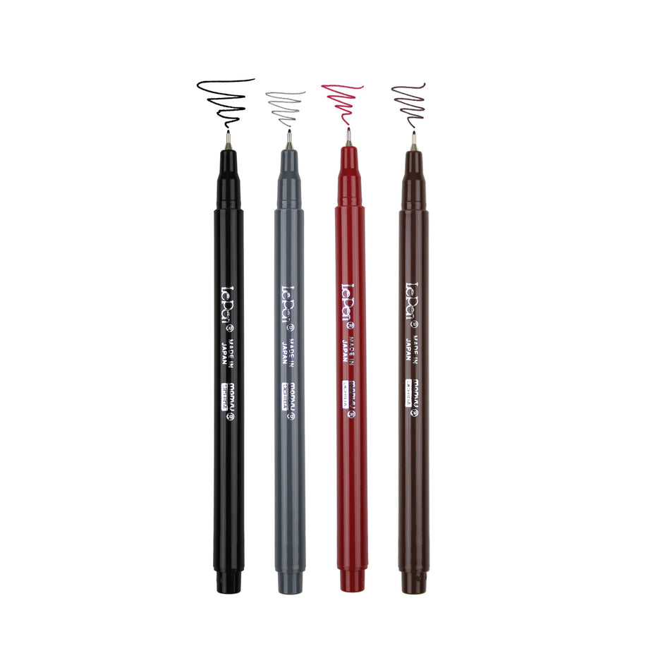 Le Pen Fine Felt Tip Marker Set - Dark Set (4 Piece)