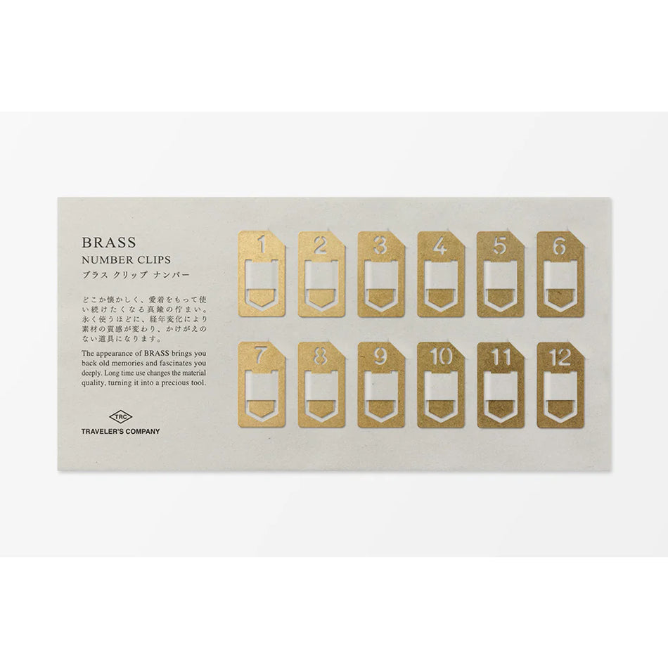 TRAVELER'S CO. refill - Brass Number Clip