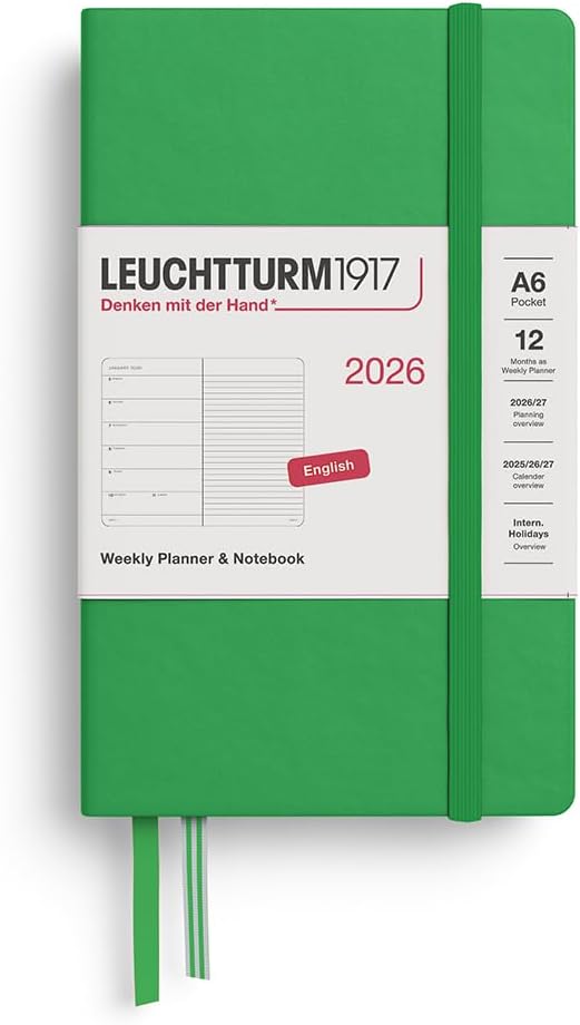 Leuchtturm1917 2026 A6 Weekly Planner & Notebook - Spring Leaf