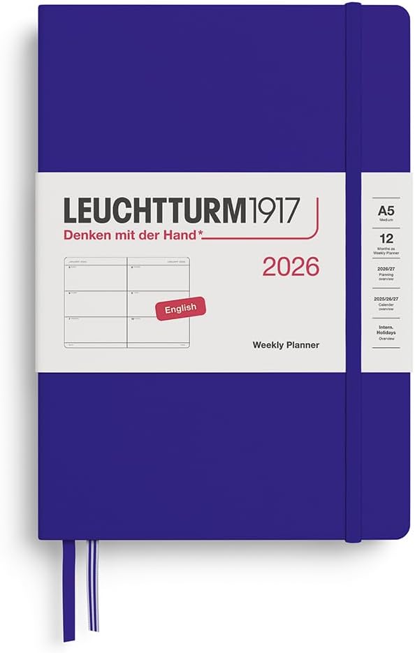 Leuchtturm1917 2026 A5 Weekly Planner - Ink