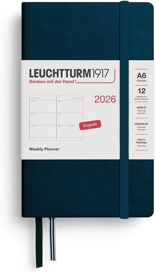 Leuchtturm1917 2026 A6 Weekly Planner - Deep Sea