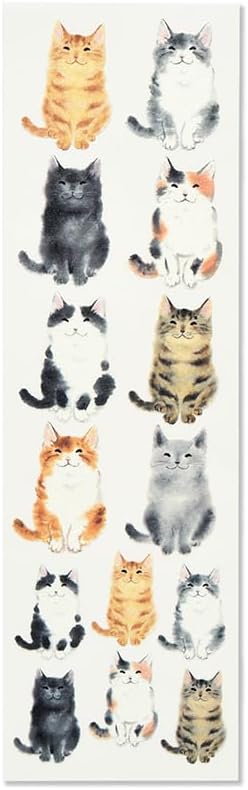 G.C. PRESS Washi Paper Cat Stickers