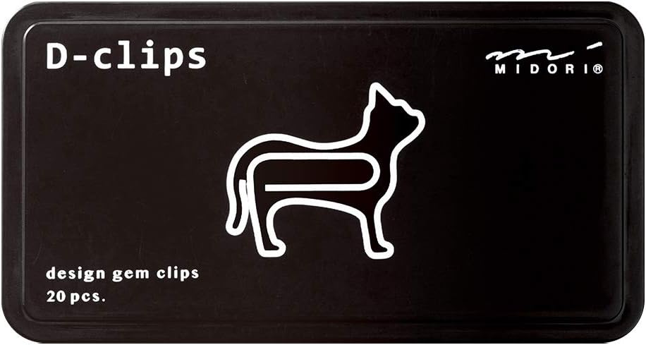 Midori D-clips Paper Clips - Cat