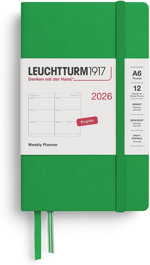 Leuchtturm1917 2026 A6 Weekly Planner - Spring Leaf