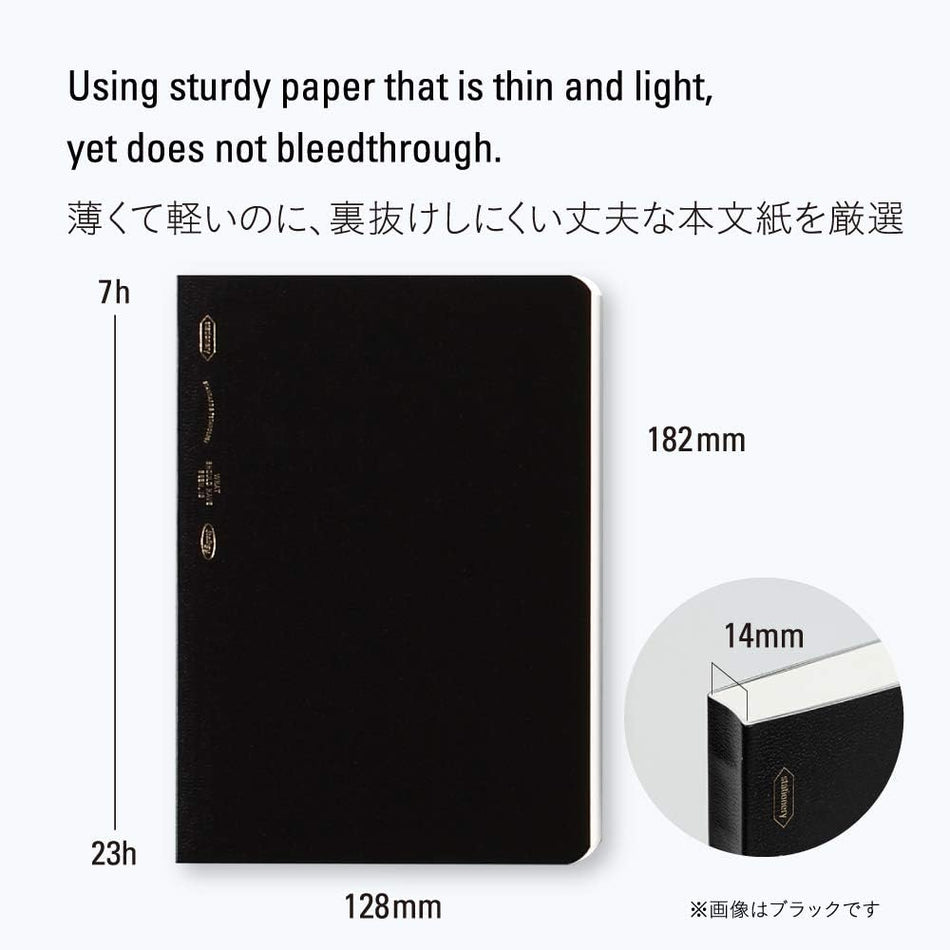 Stalogy 018 Editor's Series 365Days B6 Notebook - Grid - Black