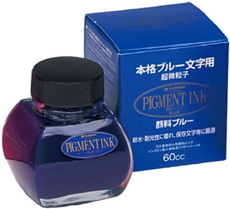 Platinum Pigment Fountain Pen Ink 60ml (Waterproof) - Blue – Flax Pen ...