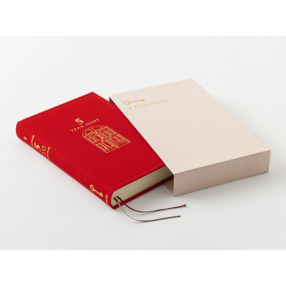 Midori 5 Year Diary - Red