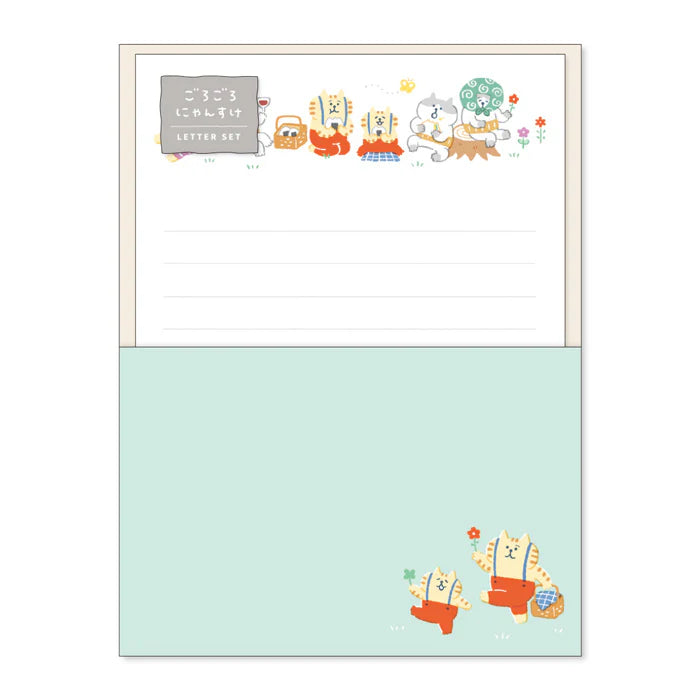 MIND WAVE Gorogoro Nyansuke Picnic Letter Set