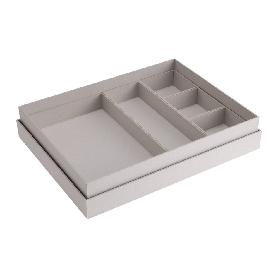 Organizing Bento Box made from Recycled Paper A4: Light Gray
