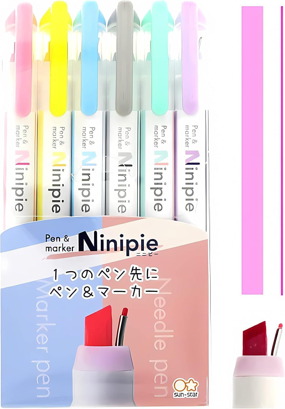 Sun-Star Ninipie Pen and Marker (Set of 6)