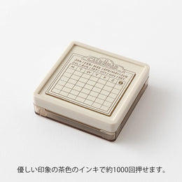 Midori Brown Paintable Stamp Self Inking - Calendar