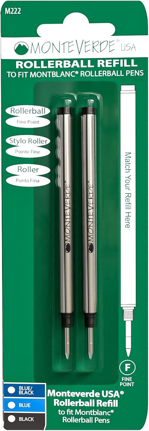 Monteverde Refill Montblanc Style Rollerball Black (Fine)