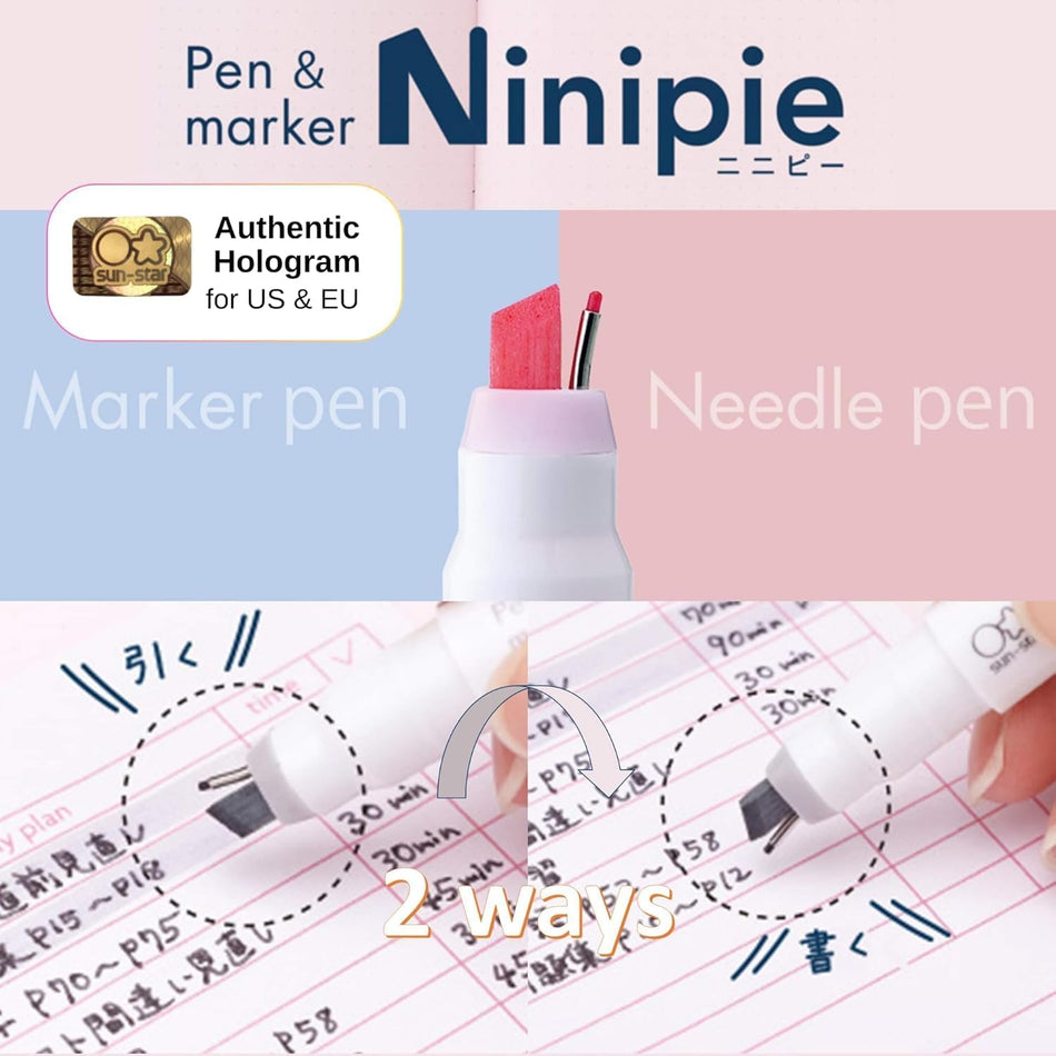 Sun-Star Ninipie Pen and Marker (Set of 6)