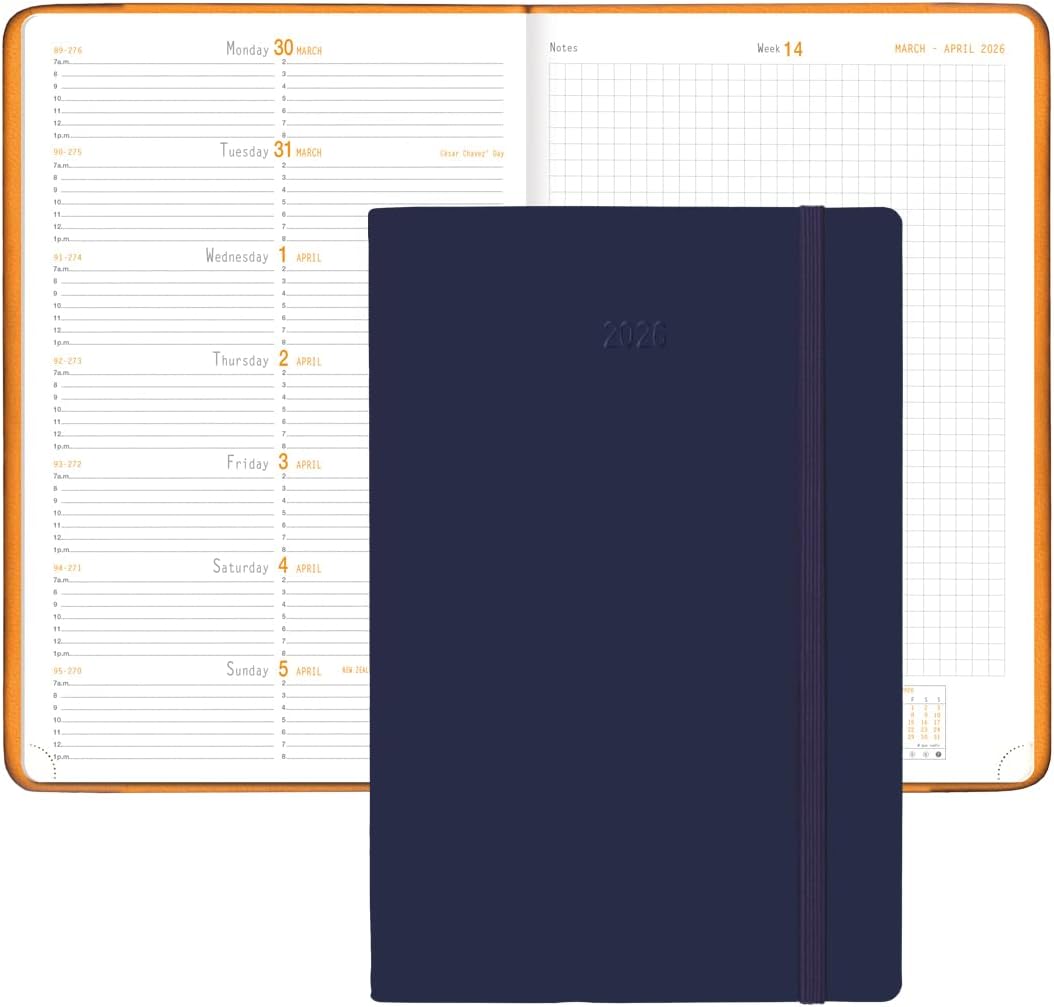 RHODIA 2026 Webplanner 6x9 - Midnight Blue – Flax Pen to Paper