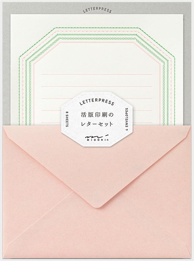 Midori Letter Set - Pink Frame