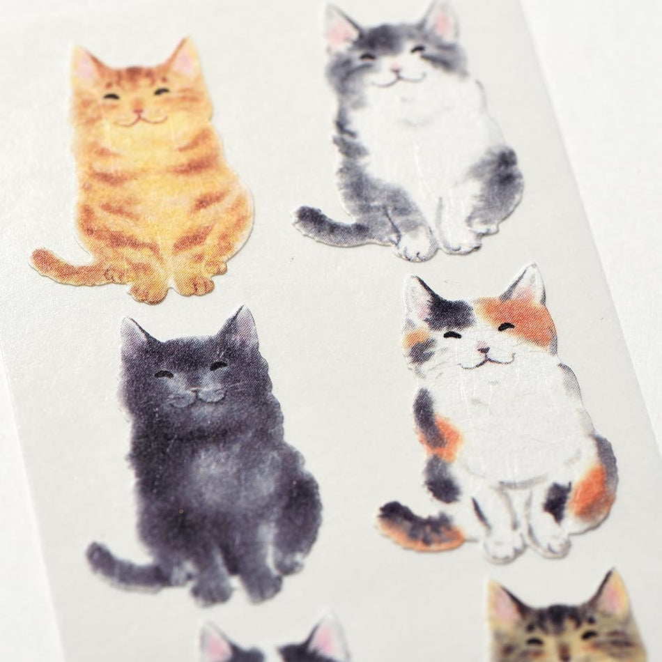 G.C. PRESS Washi Paper Cat Stickers