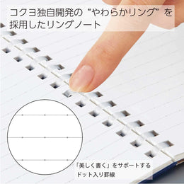 Kokuyo Campus Soft Ring Colorful Dot Ruled A5 Notebook - Light Green