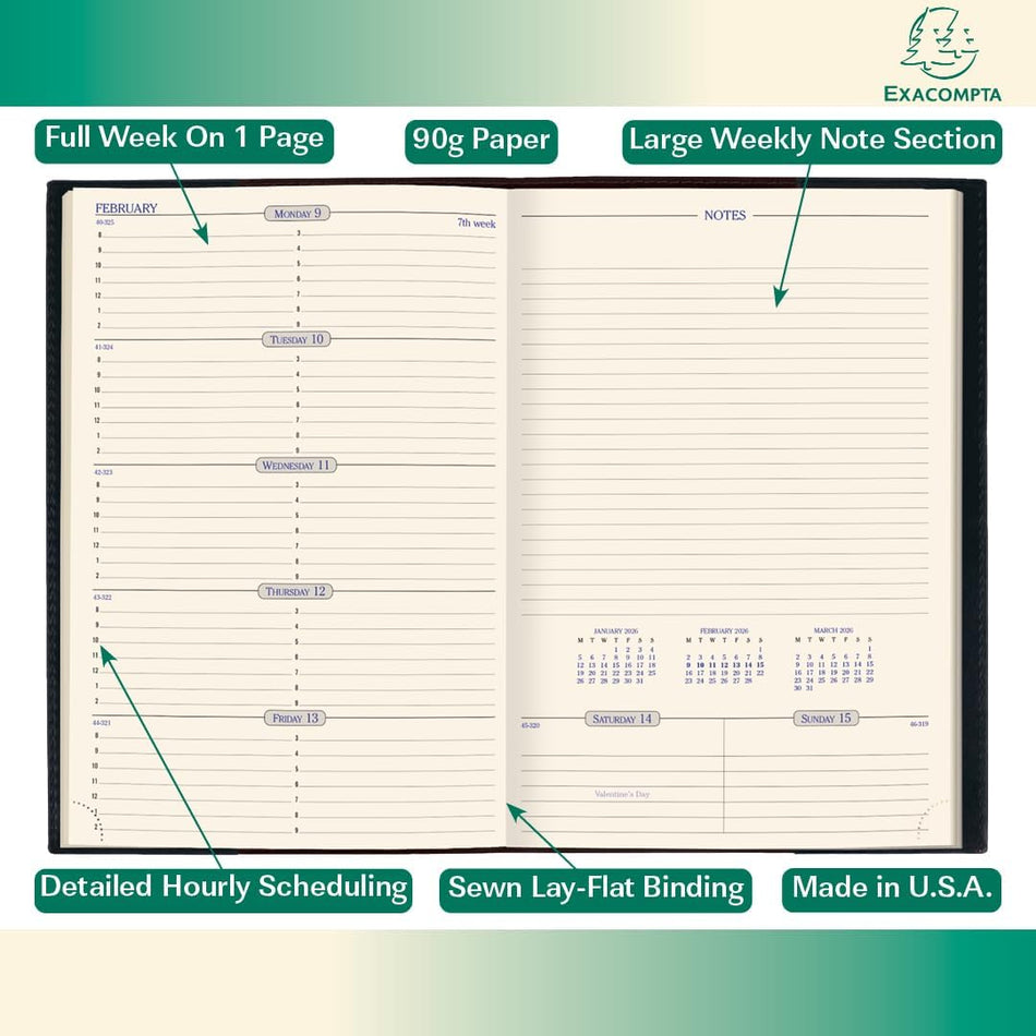 Exacompta 2026 Space 24 Club Black