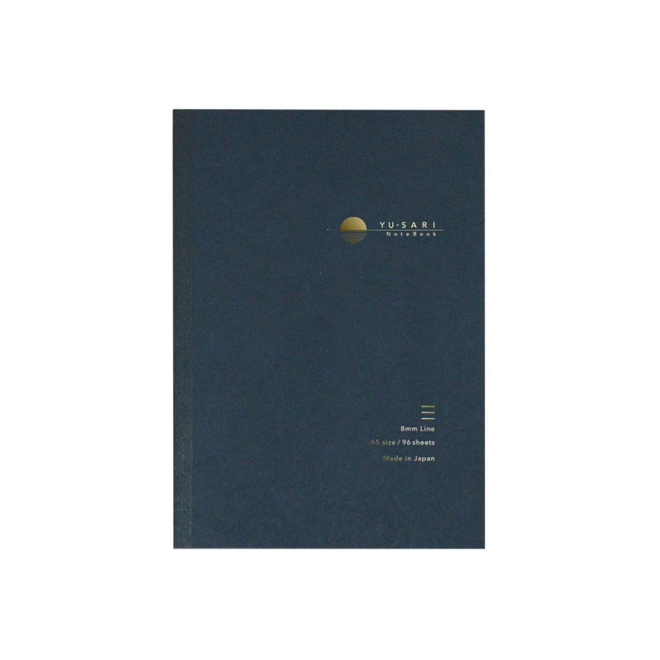 Nakabayashi YU-SARI Notebook - A5 8mm Line (Black)