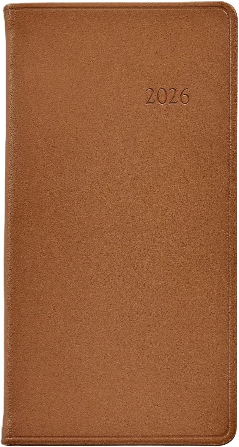 GI 2026 6' Pocket Datebook Traditional Leather - British Tan